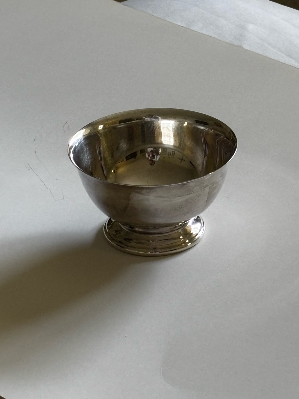 EPCA Silver Pedestal Dip Bowl - Vintage POOLE